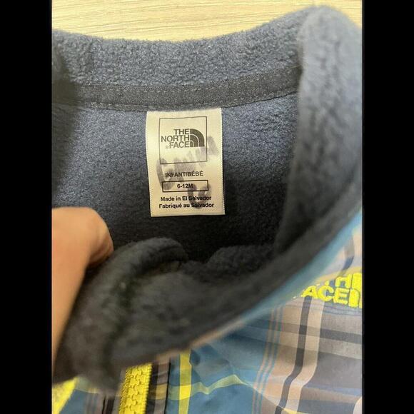 The North Face blue Fleece Jacket Infant Baby Boys 6-12 Months euc - Picture 4 of 4